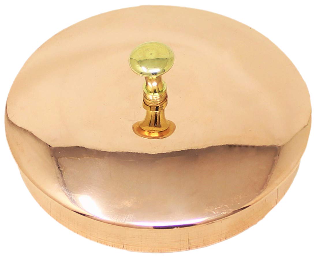 SKAVIJ Juego de jarra de cobre puro y 6 vasos de agua de estilo lujoso con tapa (1,6 litros)