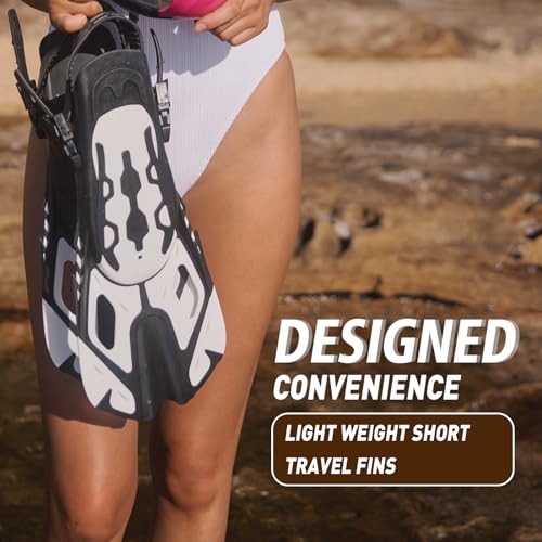 EMSINA-Full Face Snorkel Mask fins Set for Adults and Kids, Upgrade Dry Top Breathing System-New flowtech Design- Foldable Panoramic View, Anti Leak&Fog_ApricotCL/XL by Emsina - Image 6
