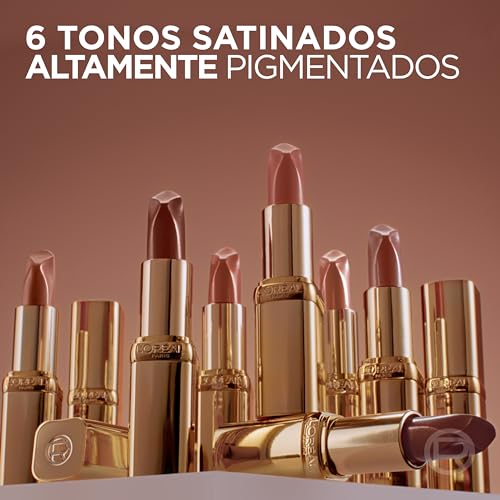L'Oréal Paris - Rouge à Lèvres - Couleur Intense & Fini Satin - Enrichi en Huile d'Argan - Color Riche Nus Audacieux - Teinte : 570 WORTH IT INTENSE
