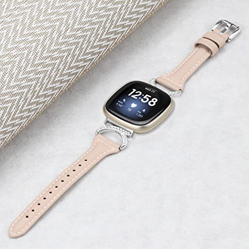 Gimuk Leather Strap Compatible with Fitbit Versa 4/Sense 2 - Image 3