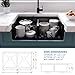 MILOSEN 30''x18'' Black Double Bowl Kitchen Sink, T304 Stainless Steel Undermount Workstation Ledge, 10'' Deep 50/50 Double Basin, Handmade Black Sink with Accessories