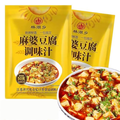 Mapo-Tofu-Sauce (50 g/Packung) – Authentisches Sichuan-Tofu-Gewürz – Schnelles Sichuan-Tofu-Rezept als Vorspeise – Einfach Tofu und Fleisch hinzufügen (50 g * 3 Packung)