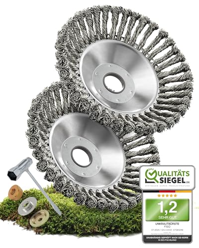 FISO® Profi Unkrautbürste - 2 Stück I Universal...