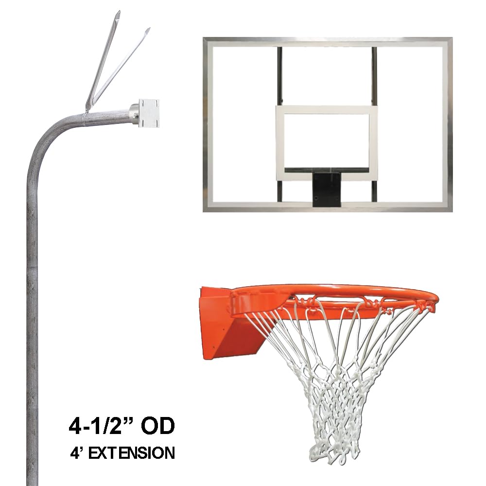 Generic Douglas Gooseneck 4.5 Rectangular Clear Acrylic Basketball System