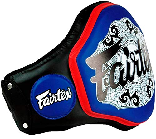 Fairtex New Belly Pads Guard BPV3 Blue Black Muay Thai Kickboxing MMA K1 Micro Fiber