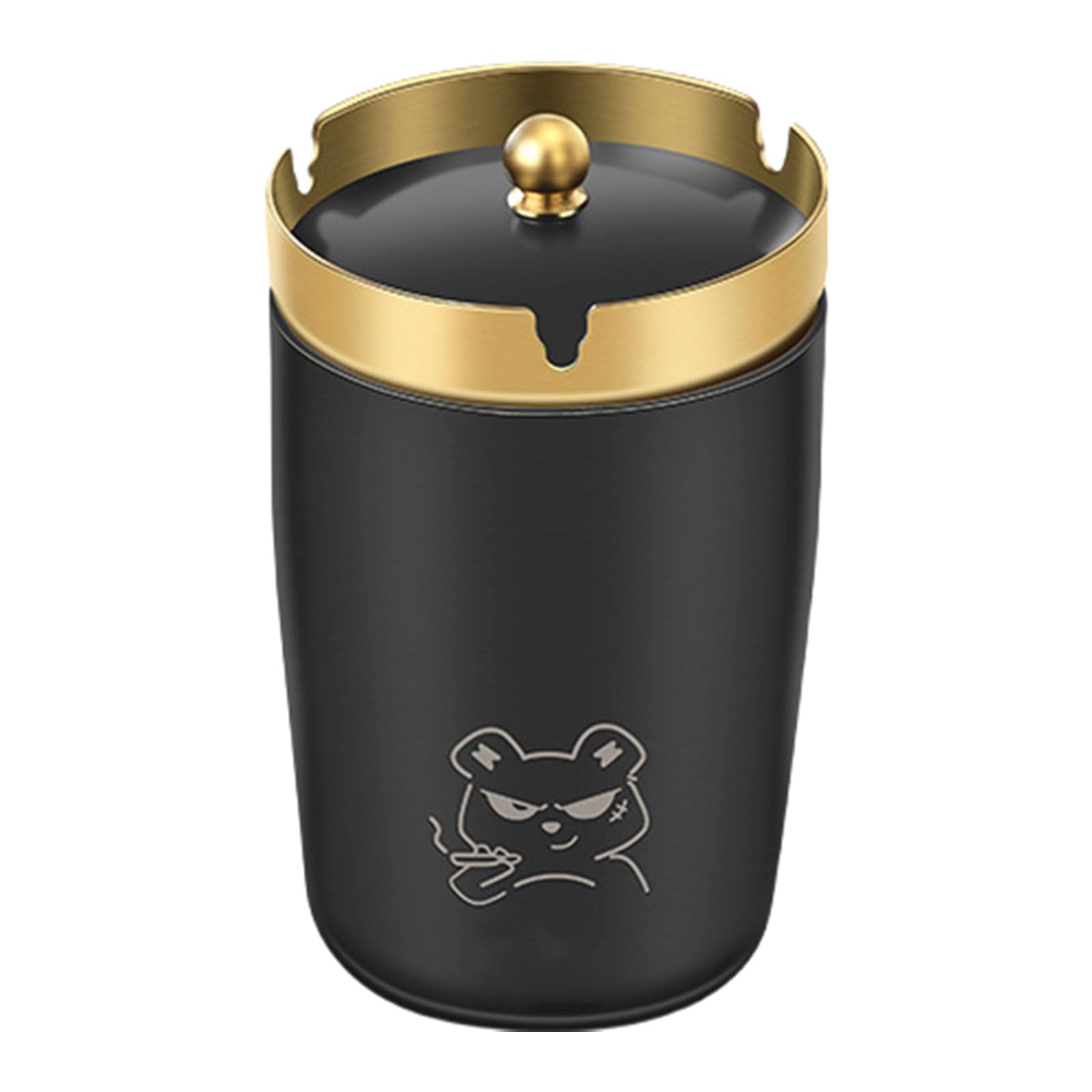 Stainless Steel Ashtray with Windproof Lid, for Indoor or Outdoor Cleaner Environment Neat and Tidies Space Ashtray Windproof