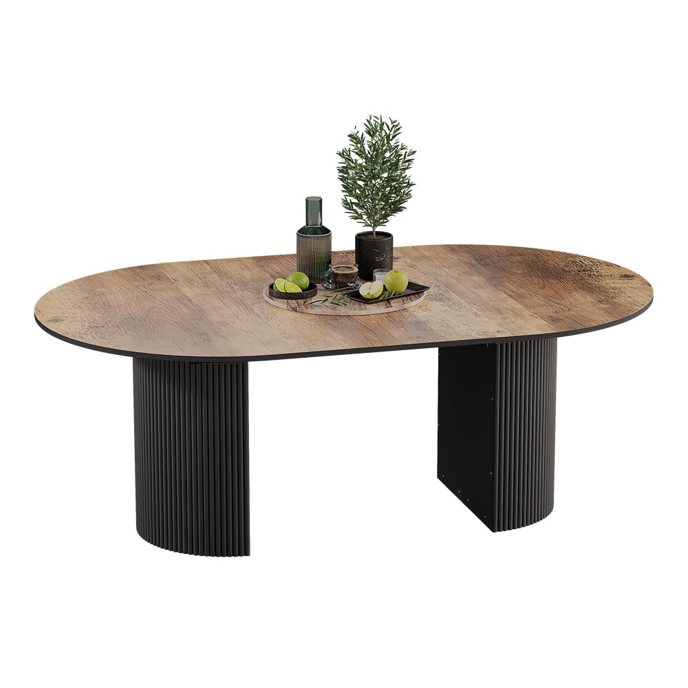 Vicco tavolo da pranzo allungabile Calero Rovere rustico/Nero 120-200x60 cm