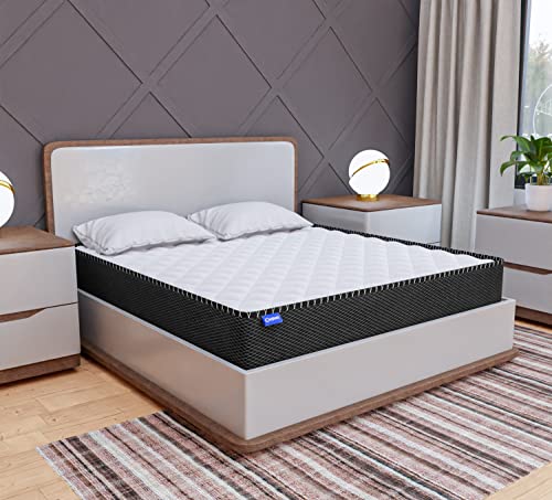 Comforto Duplex 4 Inch Dual Comfort Foam Mattress (72x36x4 Inch, Single Size Mattress) | Medium Soft & Hard Comfort | Quilted Top