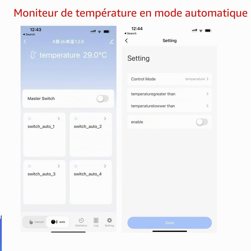Contrôleur de température intelligent Zigbee, contact sec 5-32 V, sortie passive à 4 relais, avec capteur de température étanche, compatible avec Alexa (hub Tuya Zigbee nécessaire)