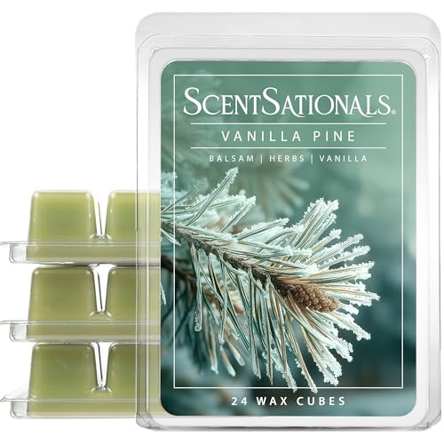 ScentSationals Vanilla Pine Balsam Scented Wax Melts 10oz (24 Cubes)