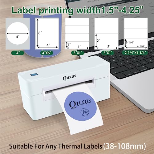 Image of Bluetooth Thermal 4x6 Label Printer - Inkless, Portable, Compatible with Android, iPhone, Windows - Multi-Platform Compatible - for Ebay, Amazon & More(JK-402A)