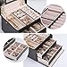 Asvert Caja joyería Organizador de Joyas Estuche de Joyas Cuero con Espejo...