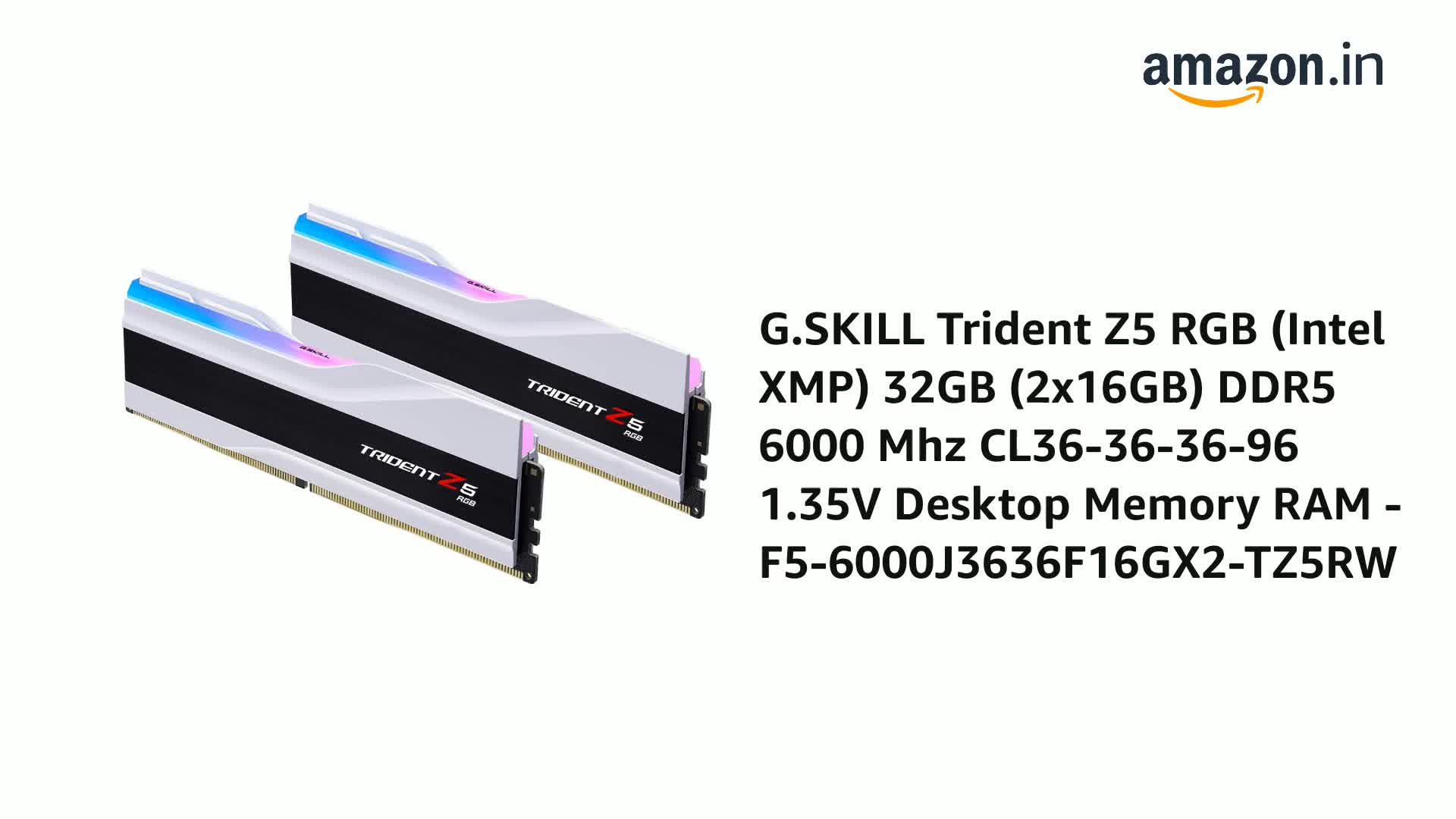 Amazon.in: Buy G.Skill Trident Z5 RGB (Intel XMP) 32GB (2x16GB