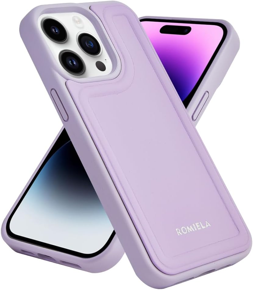 JLFCHROMIELA Compatible with iPhone 13 Pro Max Case, Full Body Slim 6.7 inch, Silky-Soft Touch Shockproof Protective Cover with Microfiber Lining - Purple