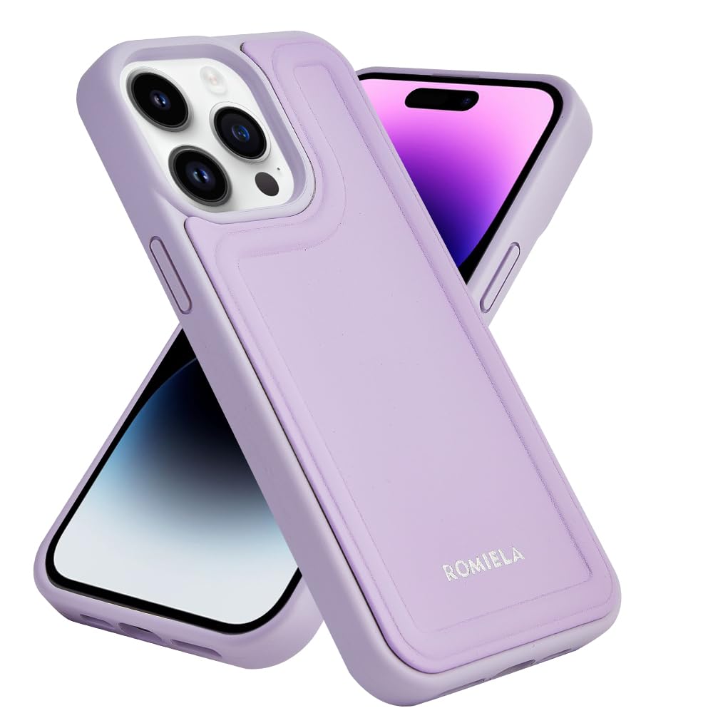 JLFCHROMIELA Compatible with iPhone 13 Pro Max Case, Full Body Slim 6.7 inch, Silky-Soft Touch Shockproof Protective Cover with Microfiber Lining - Purple