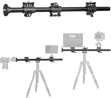 koolehaoda Horizontal Tripod Arm,Camera Tripod Horizontal and Vertical Extension Axis,24 inches/61cm Camera Tripod Bottom Axis with 3/8 Inches Screws for Outdoor Studio Macro Photography (ZW-03)