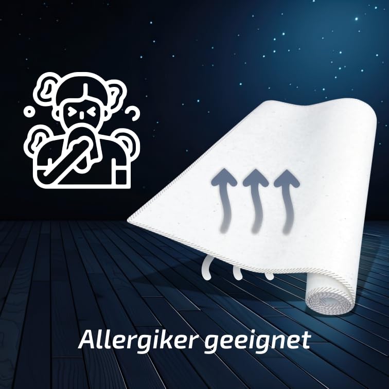 Matratzen Perfekt Matratzenunterlage atmungsaktiver Filz Matratzenschoner Schutz vor Druckstellen & Verschmutzung Unterlage zwischen Lattenrost und Matratze (90x200)