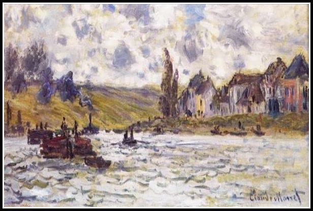 Paint by Number for Adults,The Village of Lavacourt Painting by Claude Monet Adult Paint by Number Kits Drawing Paintwork for Adults Beginner 16X20