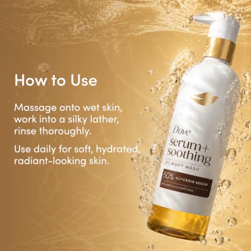Dove Serum+ Soothing Oil Body Wash, Almond & Oil Sandalwood, 15.3 fl oz | For deep moisture, 50% glycerin serum helps leave skin soft, smooth and healthy-looking. - image 4