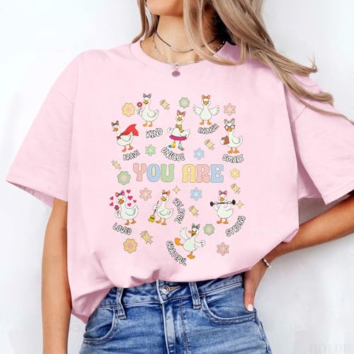 Teacher T Shirts for Women : Silly Goose Shirt Teacher You are Kind Shirt Back to School Tees Funny Top Pink — view 2