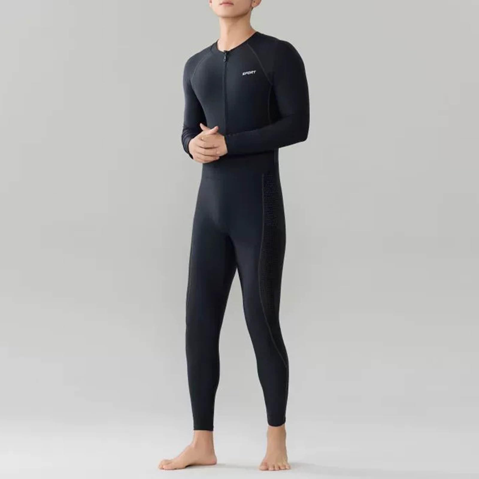 Generisch Herren Langarm Schwimmanzug Neuer Taucheranzug Lange Hose Schnelltrocknend Sonnenschutz Surfanzug Große Größe