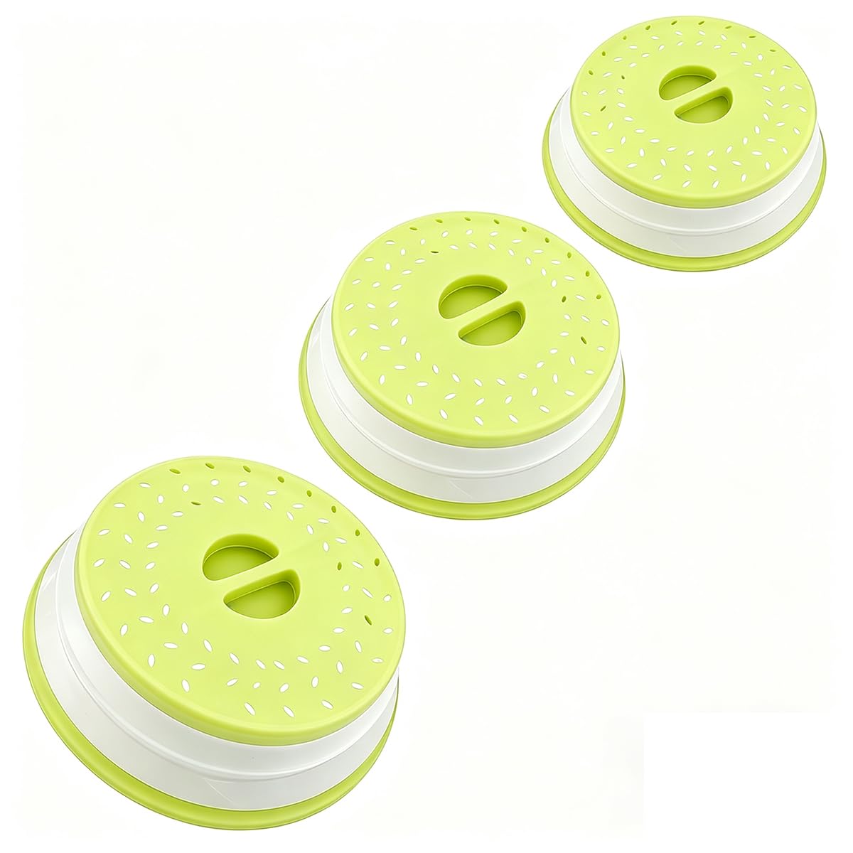Set of 3 Collapsible Microwave Splatter Cover,
