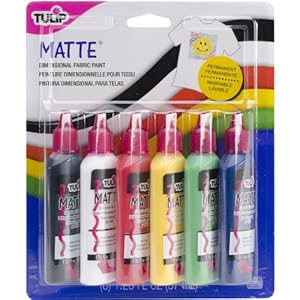 Tulip Matte 3D-Textilfarbe, 6 Farben