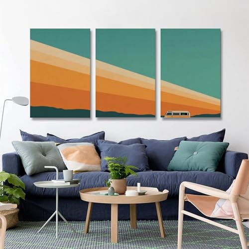 Toile At Sunset coucher de soleil impression d'art premium 50 x 75 cm