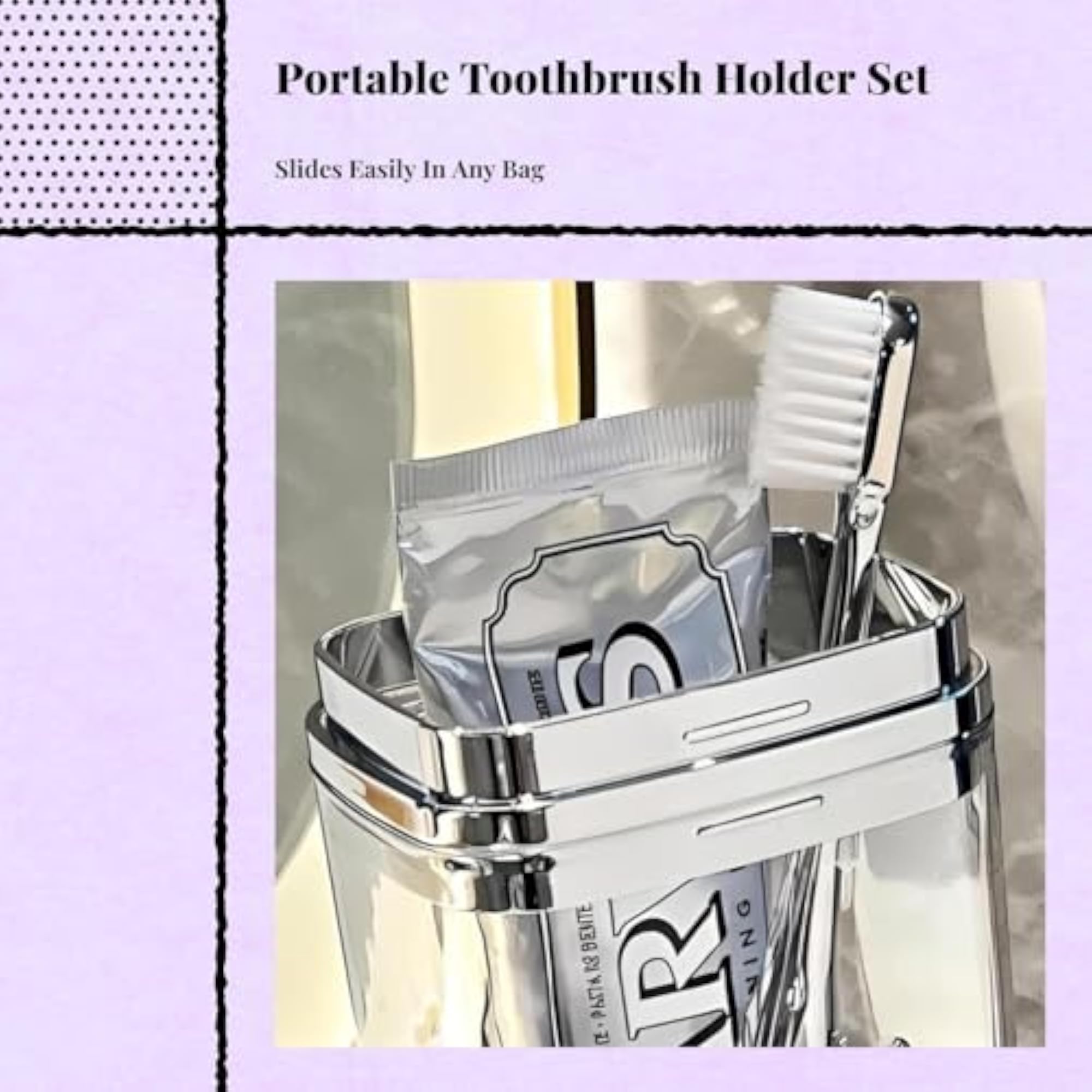 Travel Toiletries Set, Sleek Toothbrush Storage Case