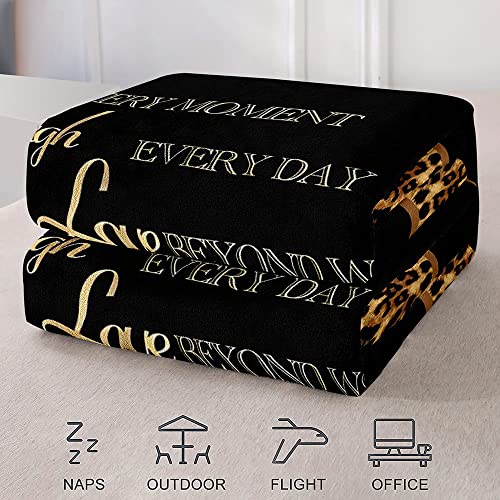 Luvivihome Brown Leopard Throw Blanket, Cozy Soft Cheetah Print Blanket Black Blanket, Fluffy Warm Lightweight Plush Flannel Fleece Blanket For Couch, Bed, Sofa, Inspirational Gifts For Women, 40"X50" #TOP4