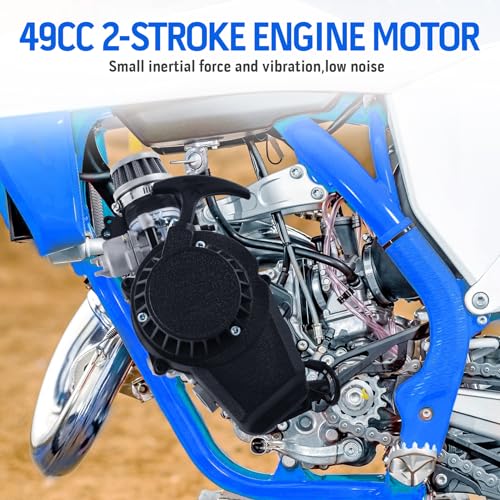 H-YEEU 49cc 50cc 2-Takt Engine Motor Dirt Bike Cross Pocket Bike Dirt Bike Mini ATV Quad Getriebe Vergaser