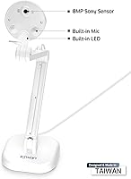 Vista 8 de Cámara de documentos USB INSWAN INS-1 — 8MP Ultra HD, enfoque automático, LED, micrófono incorporado, compatible con Windows, Mac, iPad, Chromebook