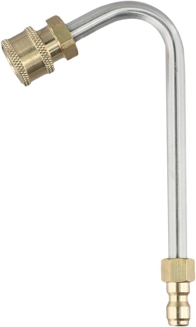 Pressure Washer Extension Wand Quick Connect Gutter Cleaning Tool 1/4" 4000PSI 140mm Metal Lance for Efficient Cleaning(90 Degree)