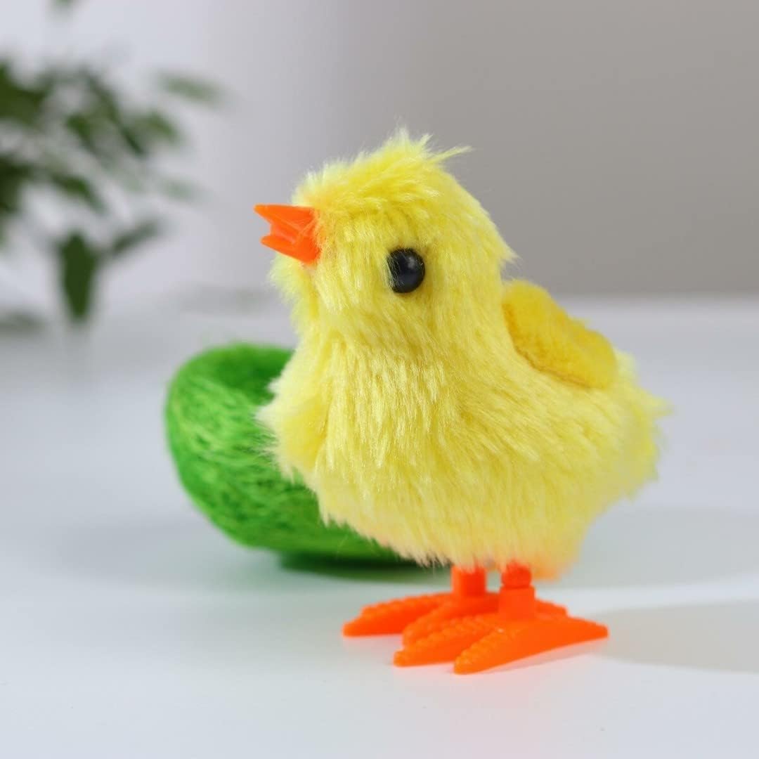 advancedestore Jumping Plush Cute Small Chicken Toy for Kids, Party Favor Gag Toy Â– Easter Egg Baby Bird Yellow Chick Decoration Pack of 2 - Image 2 thumbnail