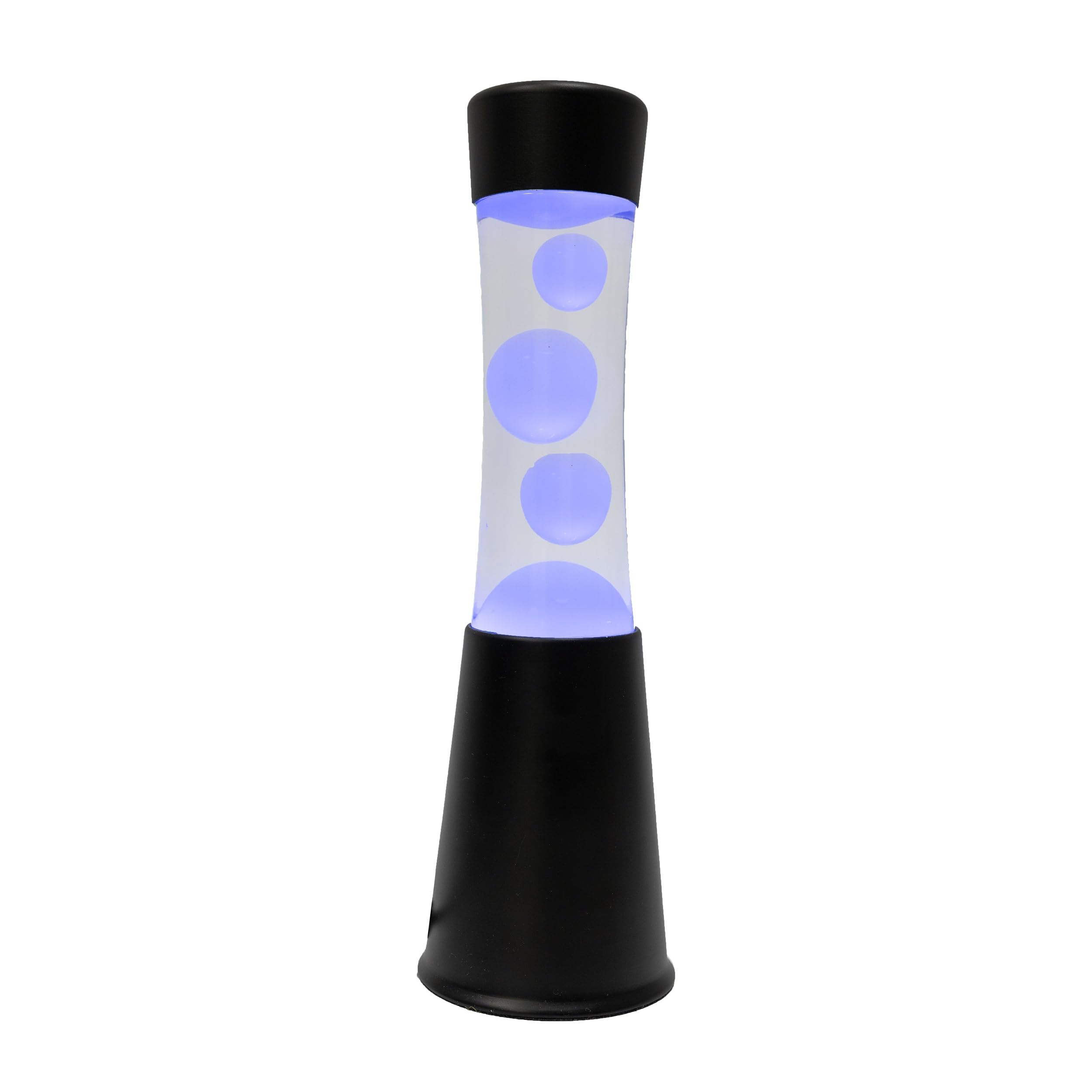 Fisura 7 Colours LED Lava Lamp Relaxing Effect Lamp Colour Changing Lamp with Black Base Lamp Gift 30cm x 9cm x 9cm