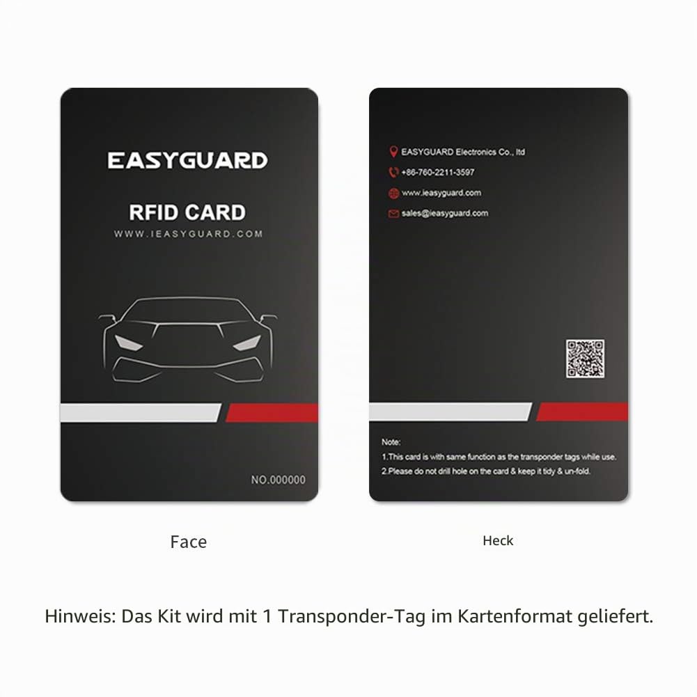 EasyGuard Smart Schlüssel RFID Auto Alarm mit Smart Push Start Button & Touch Keyless Go System