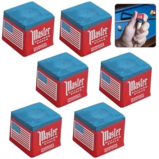 Riybyds craies de billard bleues, lot de 6 cubes