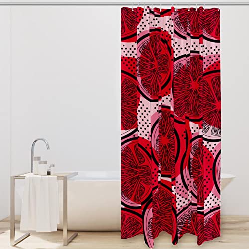 Rideau de douche pamplemousse étanche coloré 183x183 cm - 3
