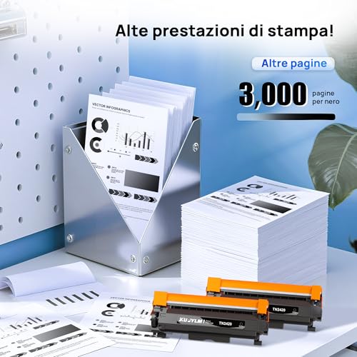 Toner TN2420 pour Brother DCP-L2510D qui résout les problèmes de lignes blanches et de pages pâles