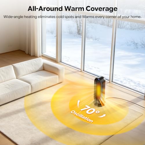 Minthouz PTC Ceramic Space Heater, 1500W Electric Heaters with Thermostat - image 8