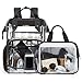 LIGHT FLIGHT Clear Backpack Heavy Duty Transparent Backpack Set See Through Bookbags Durable Backpacks for College, Security, Black