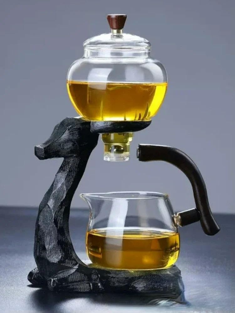 Service à thé Kung Fu en Verre entièrement Automatique avec Ventouse et théière résistante à la Chaleur.