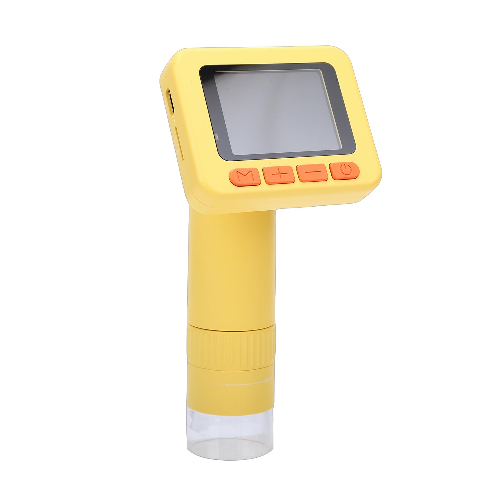 Microscopio Digitale per Bambini 1000X 1080P Portatile Portatile con 12 Diapositive Giocattolo Educativo Scientifico per Bambini (W2 Giallo Senza scheda MicroSD)