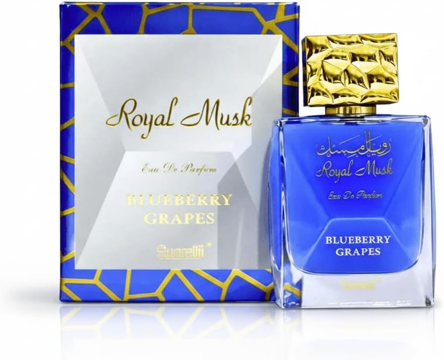 Surrati Royal Musk Blueberry Grapes Eau de Parfum for Women 100ML | Long Lasting Arabian Perfume Spray with Blueberry & Musk Notes