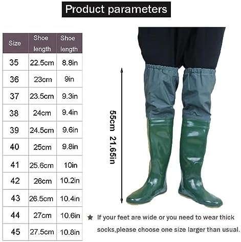 FISHINGSIR Anglerhose Wathose Mit Stiefeln Kältebeständig 39