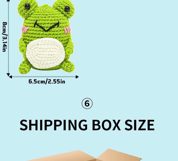 Miniatura 9 de NDEMl Kit de ganchillo de 3 piezas que incluye pingüino, búho, rana, materiales de bricolaje para principiantes con tutoriales en video paso a paso