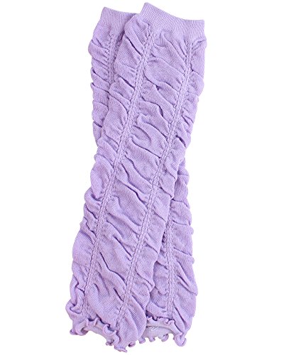juDanzy Rouched baby leg warmers for girls, toddler, child (One Size (12 pounds to 10 years), Heavenly Lavender)