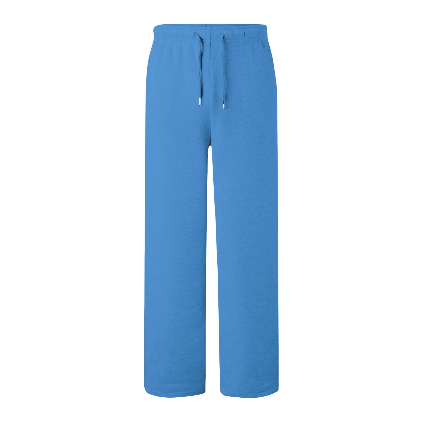 Générique Pantalon Large Taille Haute Femme Cordon Poches Couleur Unie