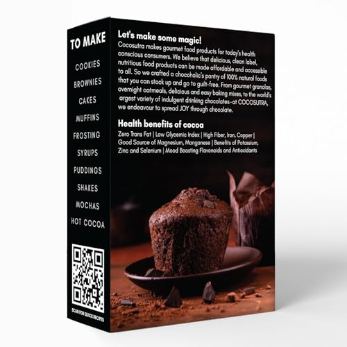 Image of Cocosutra Cocoa Powder, 100g, Unsweetened & Dark, Pack of 2 | 100% Cocoa, Natural Ingredients, Gluten Free, Keto Friendly, Perfect for Baking