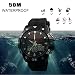 Imagen de FeiWen Solar Deportivo Relojes de Hombre Digitales 50M Impermeable Outdoor Acero Inoxidable Bisel con Goma Correa Electrónica Cuarzo Analógico LED Doble Tiempo Reloj de Pulsera
